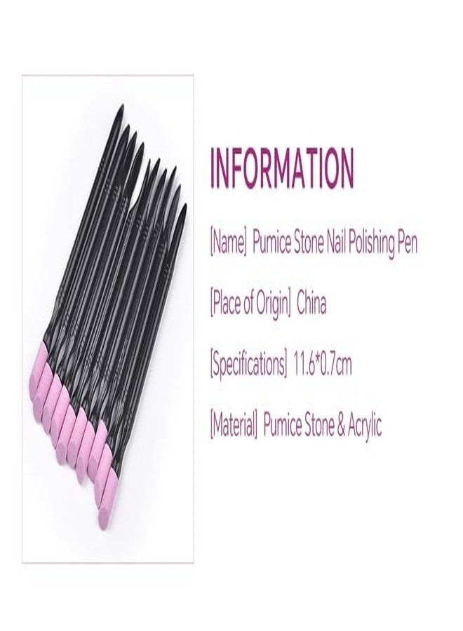 Rolabling 10PCS Manicure Kit Pumice Stone Cuticle Pusher Dual Ended Nail File Hand Care Tools Set with Nail Buffer and Shaping Files for Natural Nails Salon Home Use - Image 5